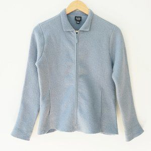 Eileen Fisher Boiled Wool Zip Up Jacket